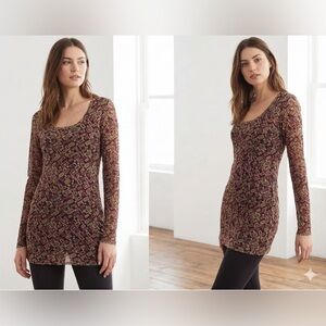 NWT Fun & Sexy Form Fitting Geometric Mesh Top - S